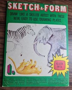Vintage Sketch-A-Form Drawing Plates x2. circa 1960s. An easy way to draw! - Picture 1 of 5