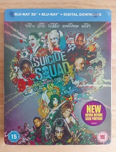 Suicide Squad 3D/2D 3-discs Limited Edition Blu-ray Steelbook With Margot Robbie - Picture 1 of 12