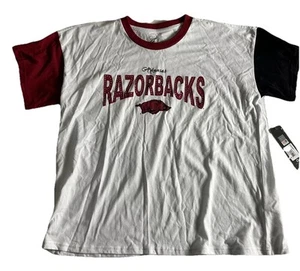Arkansas Razorbacks Shirt Womens Large Red White NWT - Picture 1 of 3