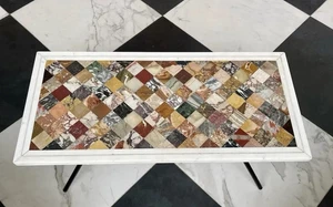 Mid-Century Modern Specimen Marble Coffee Table – Pietra Dura, Italian Marble - Picture 1 of 4