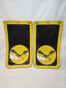 Vintage Road Runner Mud Flaps Plasticolor Heavy Duty Rubber (Never Mounted) - Picture 1 of 8