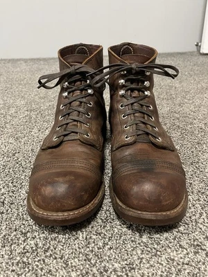 Red Wing 8085 Iron Ranger 男式 8D 棕色皮革靴 工厂第一制造 美国 — 第 1/4 张图片