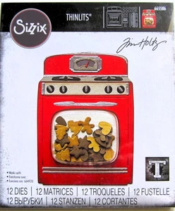 Retro Oven & Cookies Sizzix Thinlits Thin Metal Die Set by Tim Holtz 665586 NEW! - Picture 1 of 3
