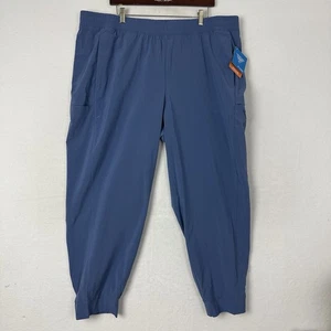 Columbia Omni-shade Womens Jogger High Rise UPF 50 Blue Size XXL NWT - Picture 1 of 16