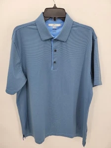 Greg Norman Polo Golf Shirt Herren Large Blau Kurzarm Performance Outdoor - Bild 1 von 10