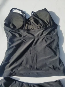 Top negro de dos piezas y minifalda de tenis para mujer - Imagen 1 de 11