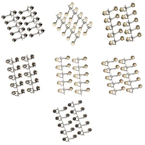 10Pcs Detachable Pins Sweater Shawl Clips Cardigan Flowers Collar Clips w/Chain - Picture 1 of 50