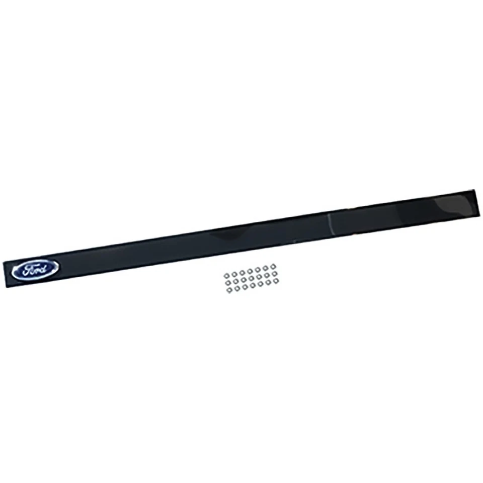 Ford Bronco 1992-96; panel de puerta trasera lente de plástico; negro con Ford azul ovalado Foto 1 de 1