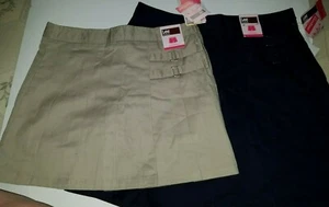 Mädchen Lee Schule Khaki-marineblau Uniform Roller versteckte kurze Übergröße 10,5 18,5 - Bild 1 von 10
