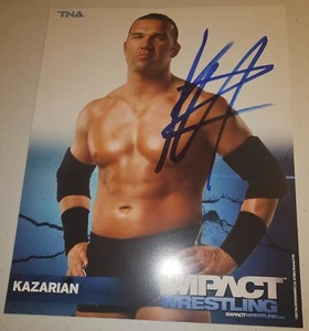 Signed Autographed TNA Wrestling Kaz Promo Photo Impact WWE AEW Frankie Kazarian - Picture 1 of 3