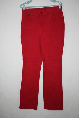 Jeans De Colección Newport News Talla 14 Rojo Jeanology Cintura Alta Pierna Recta Mamá Foto 1 de 4