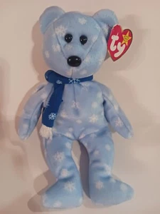 Ty Beanie Babies "1999 Holiday Teddy Bear" Blue w/tag - Picture 1 of 4