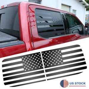 2Pcs Rear Window American Flag Stickers Trim For Ford F150 2015-2022 Accessories - Picture 1 of 10