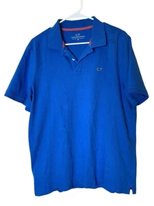 Vineyard Vines Whale Blue Polo Shirt Size M Preppy Sporty Stretch Golf Outdoors - Picture 1 of 6