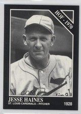 1991 The Sporting News Conlon Collection No MLB Logo on Back Jesse Haines HOF