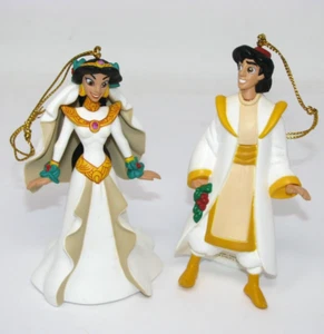 Disney Grolier Jasmine & Alladin King of Thieves Christmas Ornaments - Imagen 1 de 3
