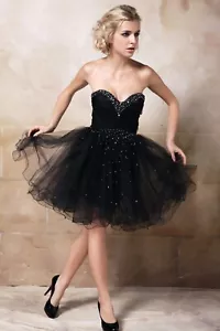HBH Brautmode I Abendkleid Tüllkleid mit Glitzer verziert Einzelstück Gr.36 - Bild 1 von 6