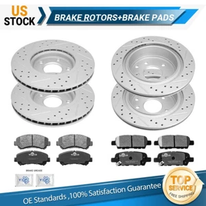 Front Rear Drilled Brake Rotors Ceramic Pads for 2009 - 2018 Nissan Maxima - Imagen 1 de 7