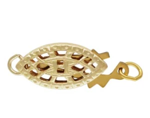 14k gold filled oval filigree clasps - Picture 1 of 1