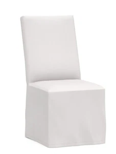 Pottery Barn Comfort Square Slipcover Side Chair White Twill - Picture 1 of 4