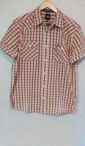 Camicia a quadri manica corta da uomo Urban style in cotone multicolore... - Foto 1 di 6