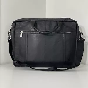 Wildhorn Laptop Bag Black Leather Messenger Briefcase Satchel Adjustable Strap - Picture 1 of 18