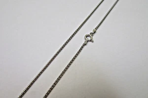 Collana in argento sterling nero tipo popcorn catena ossidata graziosa misura 2 mm maglie - Foto 1 di 3