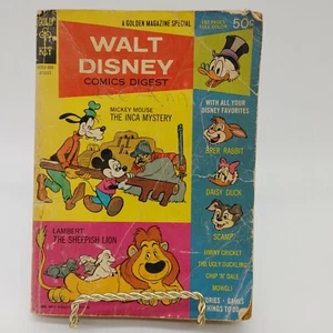 Walt Disney Comics Digest agosto 1968 Mickey Mouse TheInca Mystery Golden Magazine - Imagen 1 de 7