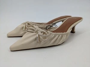 River Island Ruched Kitten Heel Court Shoes Size UK 4 - Picture 1 of 7