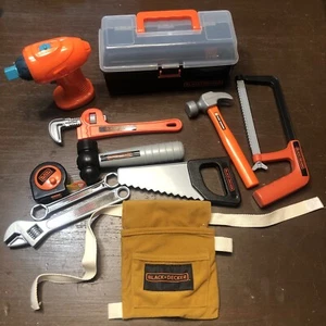 Black & Decker Tools Lot of Children's Kids Tools Jakks Pacific 11 pieces - Picture 1 of 8