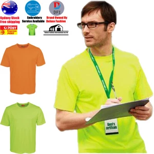 Unisex Adults Breezeway Plain Round Neck Tee Shirt T Shirt Micromesh - Picture 1 of 7