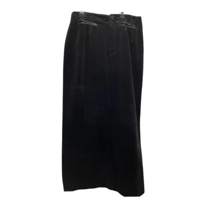 Ruff тесаный длинный черный бархат юбка размер 8 - Изображение 1 из 4