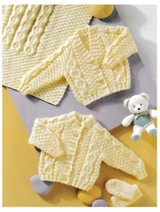 Premmie Baby Toddler Knitting copy Pattern Blanket Cardigans Sweater 8 ply - Picture 1 of 2