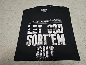 Clipse WIP Paris ×Carhartt NEW "LET GOD SORT'EM OUT" Black TShirt SZ Medium - Picture 1 of 14