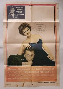 TOP SECRET AFFAIR (1957) Locandina film originale un foglio Susan Hayward 27"x41" - Foto 1 di 9