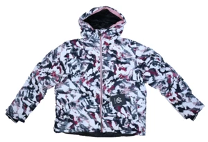 Dare 2B Verdic Jacket White Pink Powder Print Full Zip Ski Jacket Girls US 14 - Picture 1 of 11