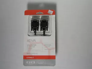 ativa VGA/SVGA monitor cable 10ft HDB15 male / HDB15 male - Picture 1 of 2