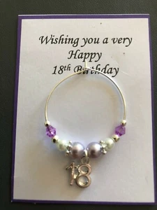 ❤️Ciondolo bicchiere vino lilla e argento 25° 30° 40° 60° 65° 70° compleanno sacchetto regalo - Foto 1 di 3