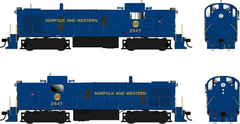 Locomotiva a diesel Bowser 25221 HO Norfolk & Western Alco RS-3 fase 3 #2557 LN - Imagem 1 de 1