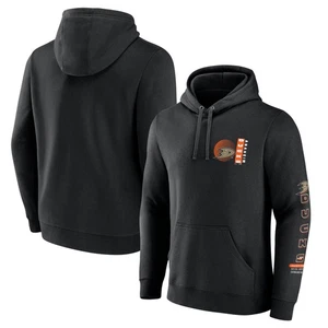 Herren Fanatics Schwarz Anaheim Ducks Revolution Pullover Hoodie - Bild 1 von 3