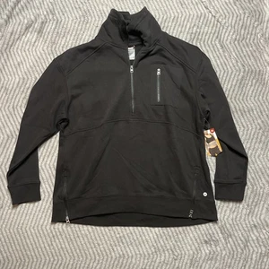 Avia Quarter Zip Trail Jacket Black Medium Front Pocket New Women’s Well Made - Picture 1 of 4