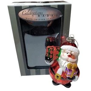 Christopher RADKO Santa Christmas Holiday Ornament 2015 Celebrations Glas - Bild 1 von 8
