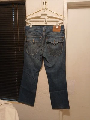 true religion ricky jeans 34 X 30 Flap Pockets 100% Cotton Made USA Blue Denim - Image 1 of 4