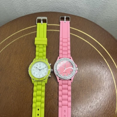 Lot Of Two Women’s Watches One Pink & One American Eagle Lime Green New Batts - Image 1 of 4