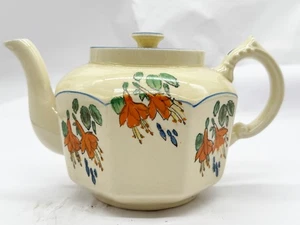 TEIERA VINTAGE ARTHUR LEGNO INGHILTERRA MOTIVO FUCSIA DIPINTA A MANO FLOREALE - Foto 1 di 9