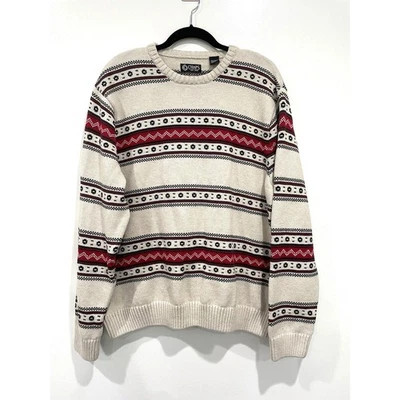 Vtg Chaps 100% Cotton Mens Fair Isle Winter Christmas Sweater XXL 2XL - Image 1 of 4