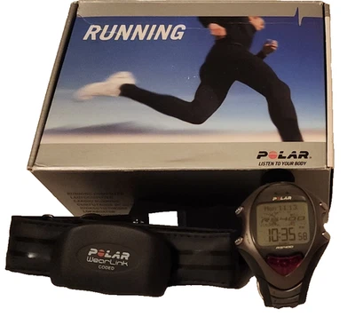 Polar RS400 NEGRO Reloj de Computadora para Correr Monitor de Corazón y Transmisor - NEGRO Foto 1 de 4
