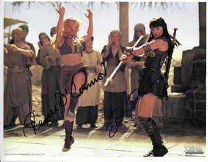 XENA Lucy Lawless & Renee O'Connor (Xena & Gabrielle) signed 8 ½ x 11 w. COA - Picture 1 of 5