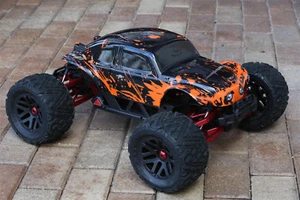 Carrocería de buggy personalizada naranja fangoso carcasa negra para ARRMA 1/8 Nero 6S BLX Beetle - Imagen 1 de 8