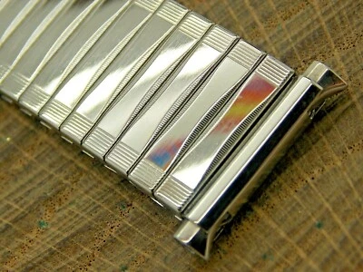 Pulseira de relógio NOS Vintage JB Champion expansão aço inoxidável 17,5mm-21mm não usada - Imagem 1 de 3